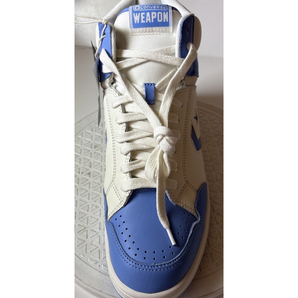 Rare! Men's 11.5 Converse Weapon A10597C Hi-Tops 'Carolina Blue' New (M3) - Picture 3 of 14